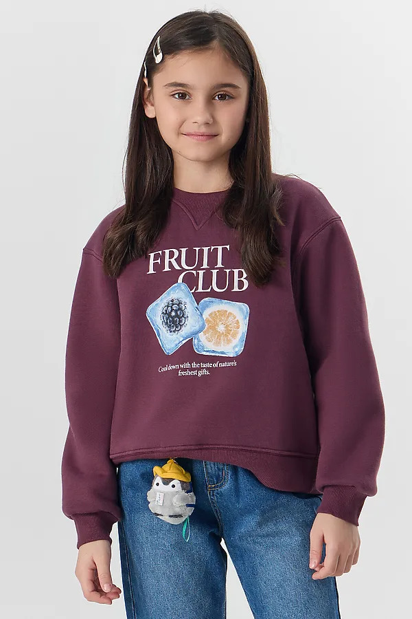 Свитшот MARK FORMELLE, ежевичный +печать - фото 2