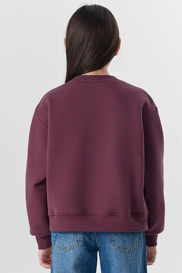 Свитшот MARK FORMELLE, ежевичный +печать - фото 2