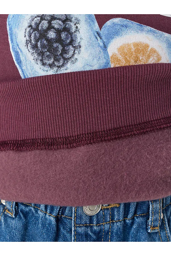 Свитшот MARK FORMELLE, ежевичный +печать - фото 2