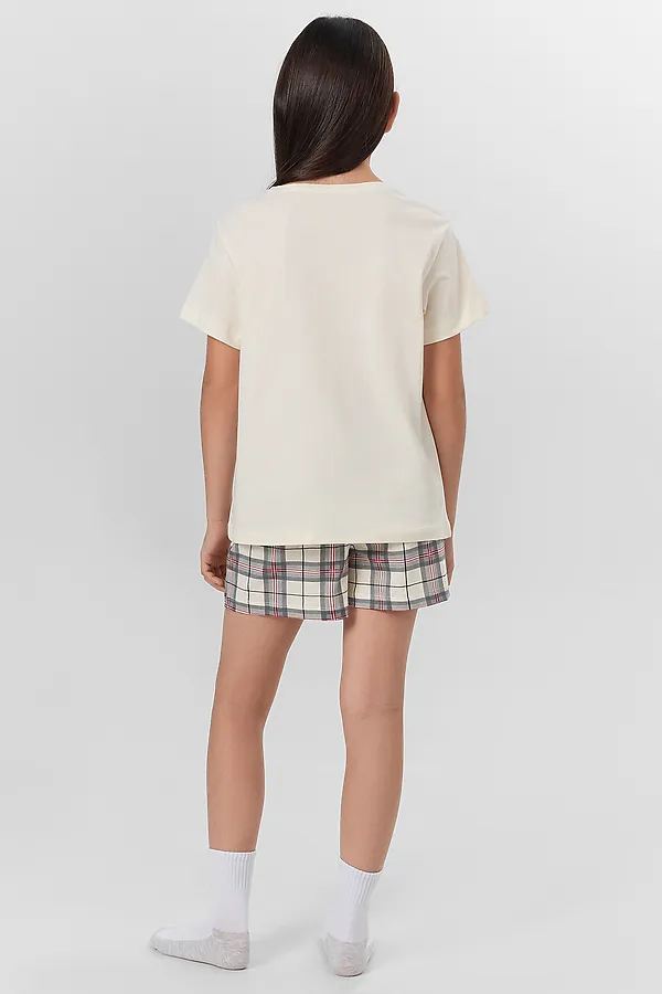 Пижама MARK FORMELLE, молочный +клетка на молочном - фото 2