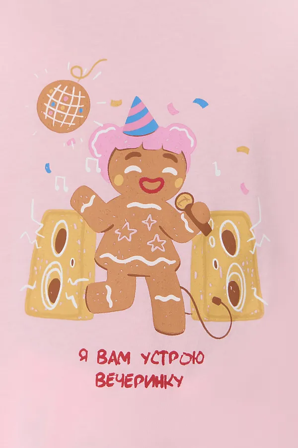 Пижама MARK FORMELLE, розовая сказка +печенье на розовом - фото 2