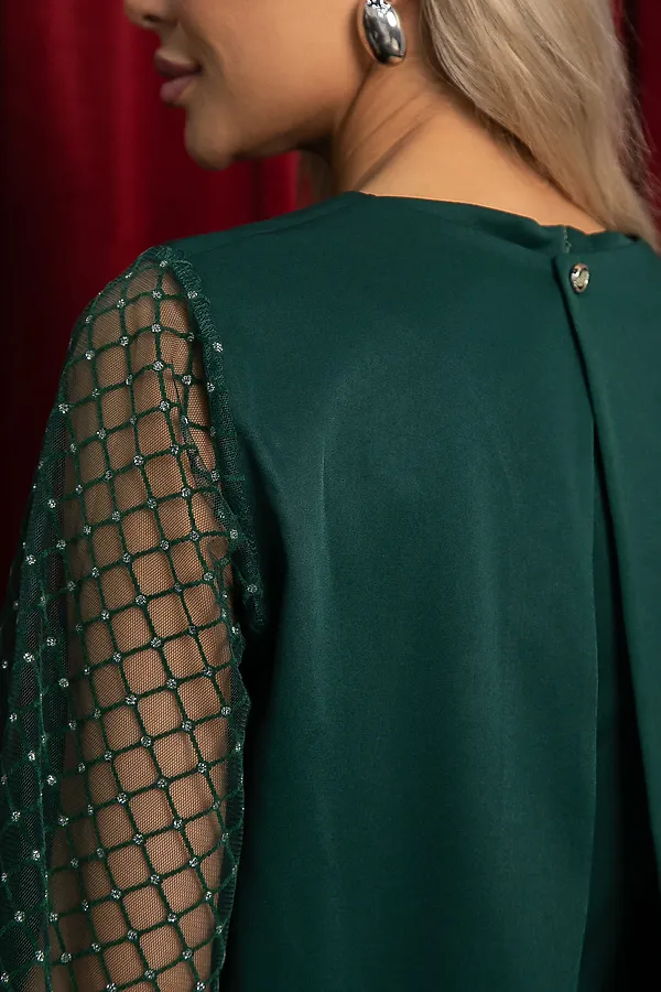 Костюм (Блуза+Платье) LADY TAIGA, зеленый - фото 2