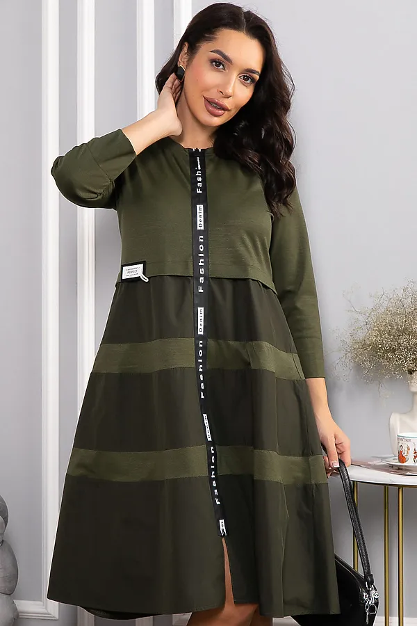 Платье LADY TAIGA, хаки - фото 2