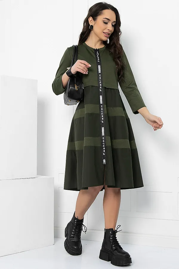 Платье LADY TAIGA, хаки - фото 2