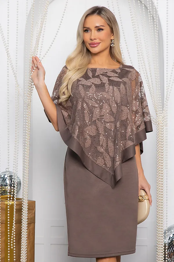 Платье Твой выход LADY TAIGA, кофе - фото 2