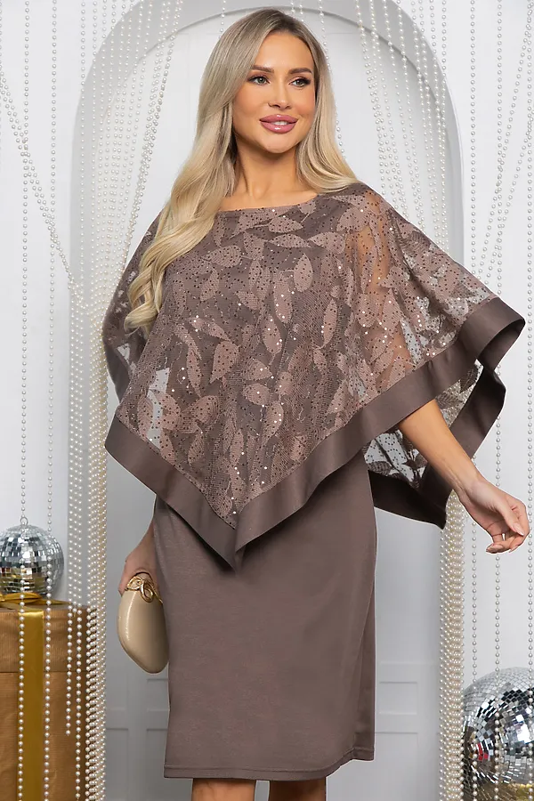 Платье Твой выход LADY TAIGA, кофе - фото 2