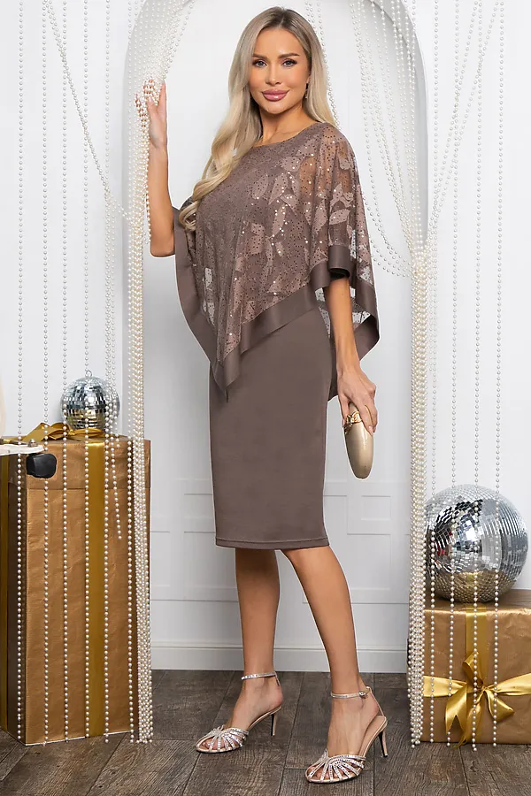 Платье Твой выход LADY TAIGA, кофе - фото 2