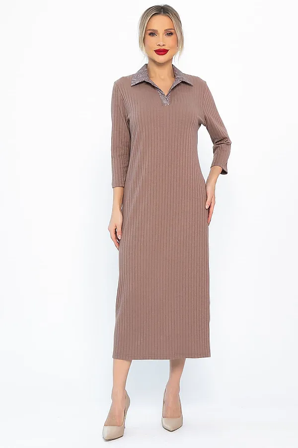Платье LADY TAIGA, коричневое - фото 2