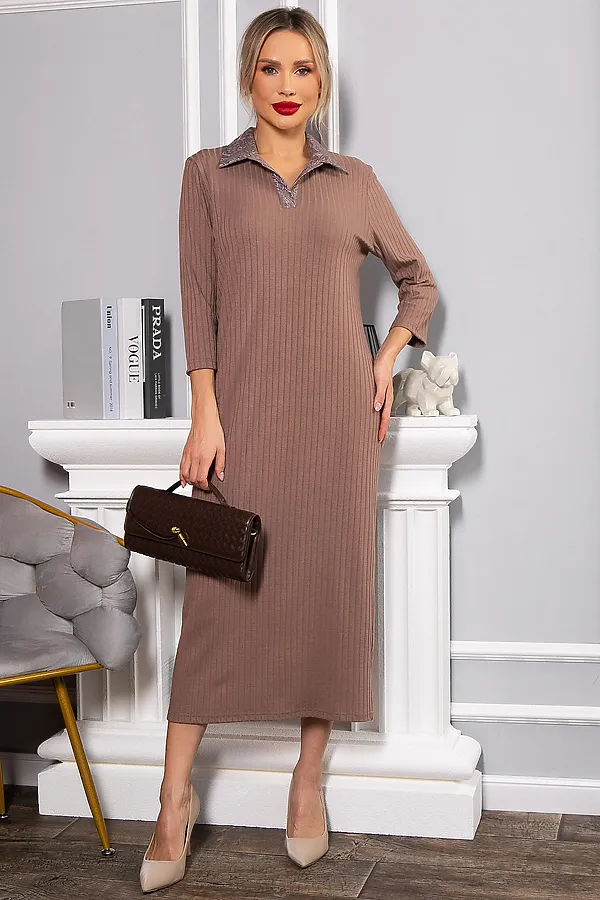 Платье LADY TAIGA, коричневое - фото 2