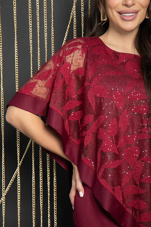 Платье LADY TAIGA, бордо - фото 2