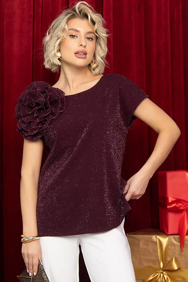 Блуза LADY TAIGA, бордо - фото 2