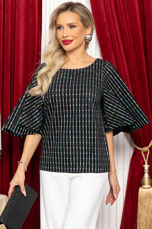 Блуза LADY TAIGA, черная - фото 2