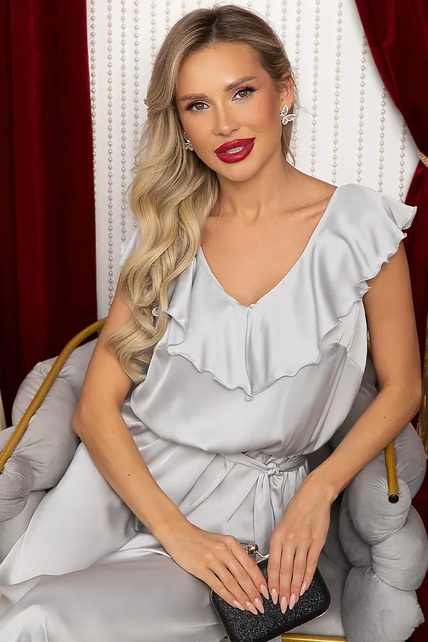 Платье LADY TAIGA, светло-серое - фото 2