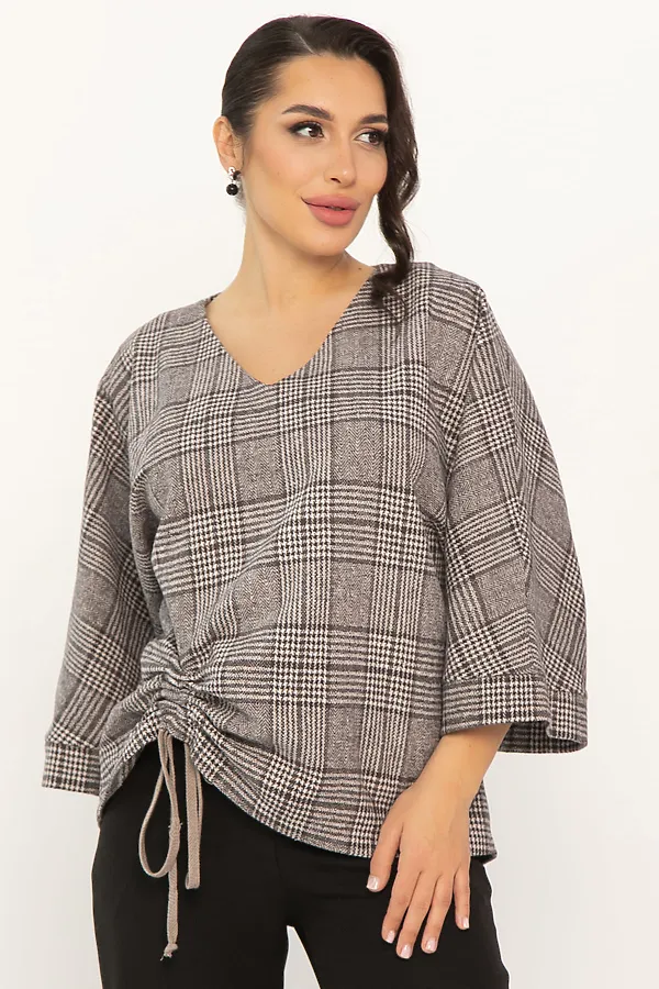 Блуза LADY TAIGA, коричневая - фото 2