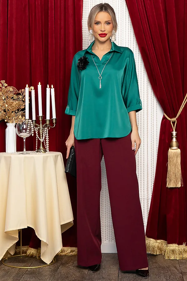 Блуза LADY TAIGA, изумрудная - фото 2