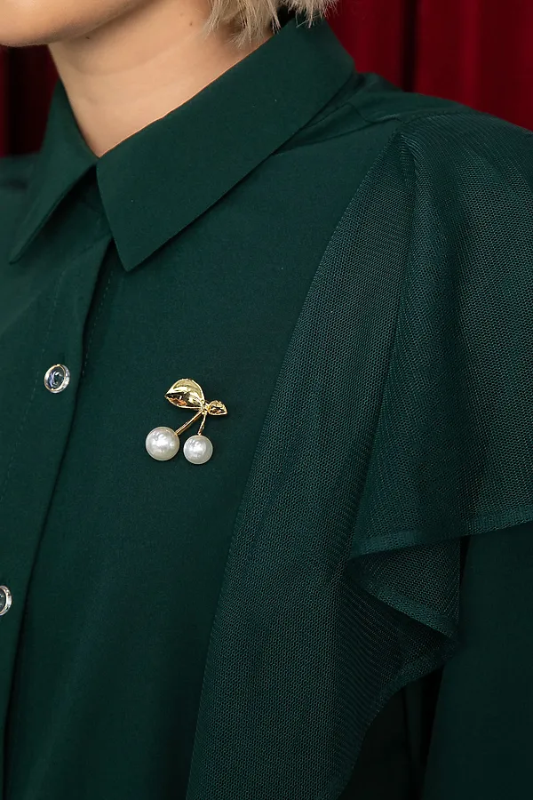 Блуза LADY TAIGA, зеленая - фото 2