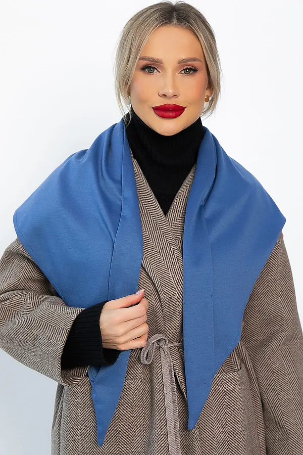 Косынка с отворотом LADY TAIGA, пепельно-синяя - фото 2