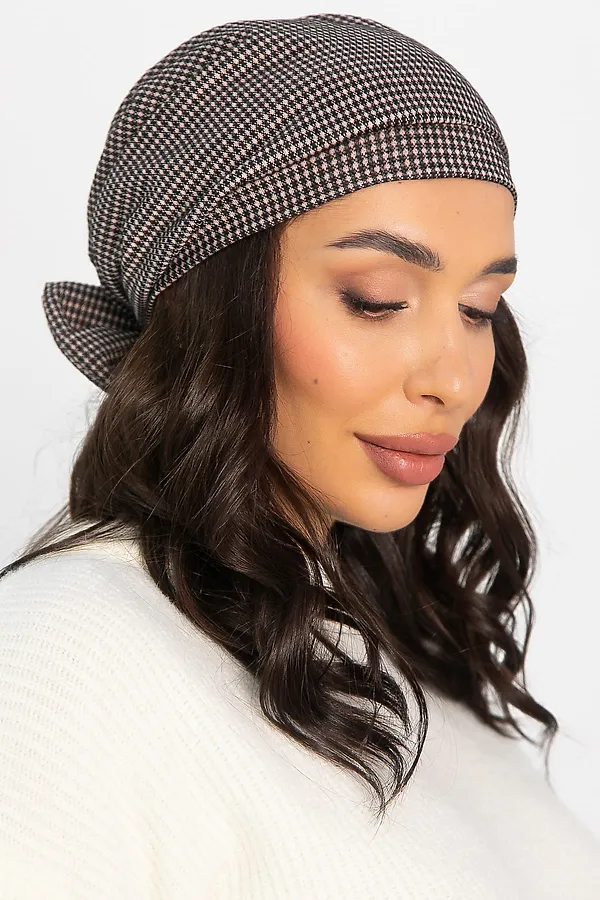 Чалма с бантом LADY TAIGA, коричневое зерно - фото 2