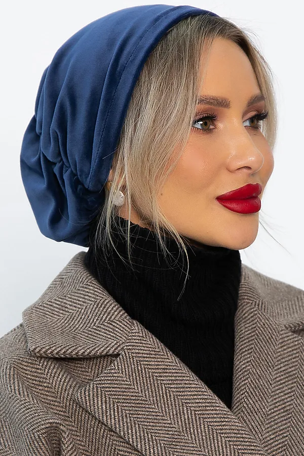 Чалма с резинкой LADY TAIGA, синяя - фото 2