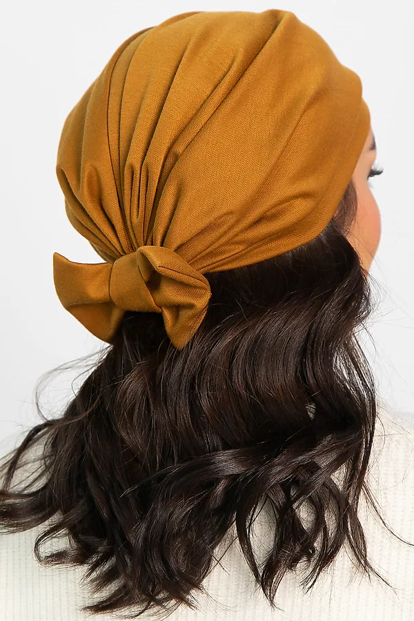 Чалма с бантом LADY TAIGA, горчичная - фото 2