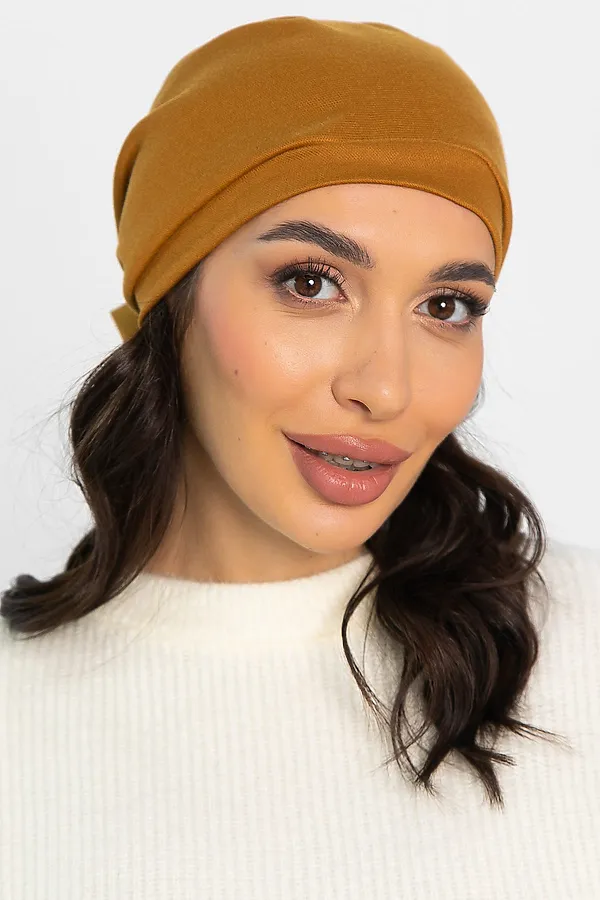 Чалма с бантом LADY TAIGA, горчичная - фото 2