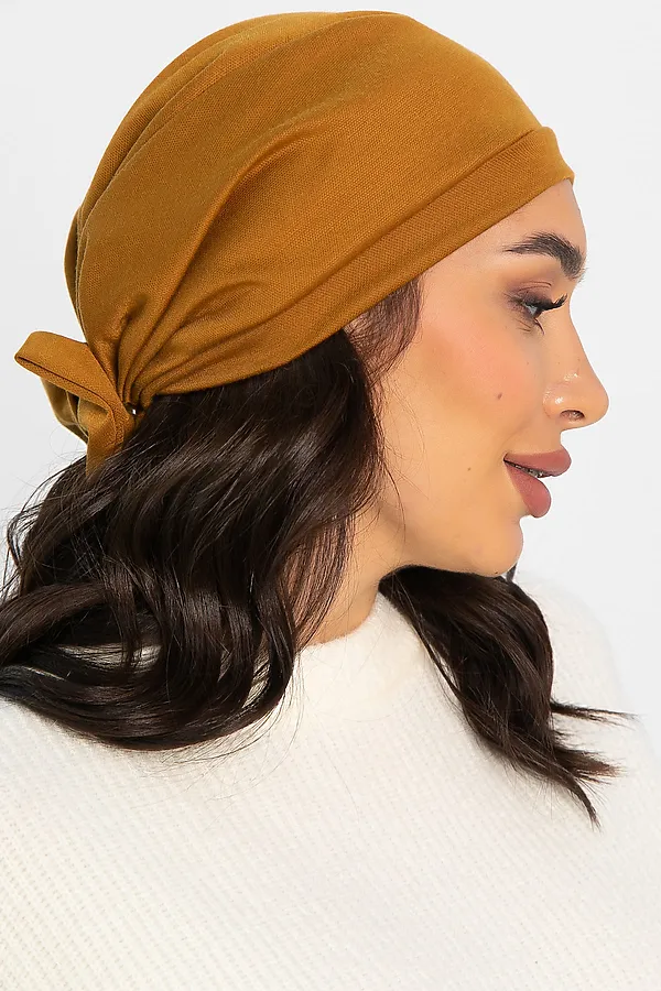 Чалма с бантом LADY TAIGA, горчичная - фото 2