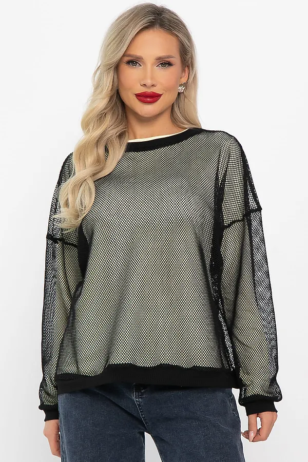 Свитшот LADY TAIGA, черно-лимонный - фото 2