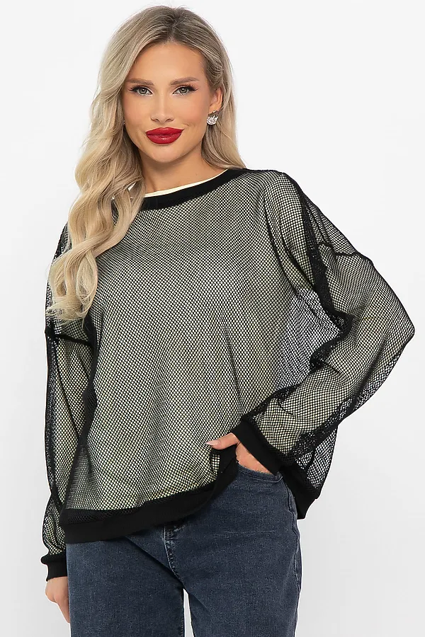 Свитшот LADY TAIGA, черно-лимонный - фото 2