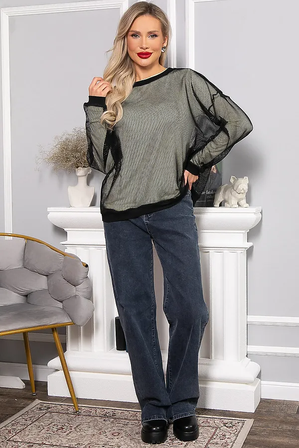 Свитшот LADY TAIGA, черно-лимонный - фото 2