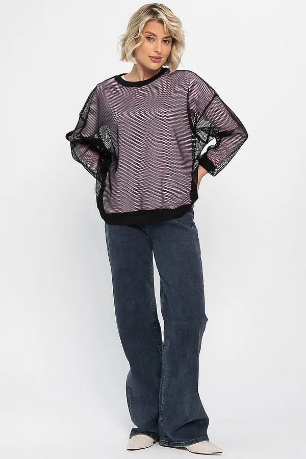 Свитшот LADY TAIGA, черно-розовая - фото 2