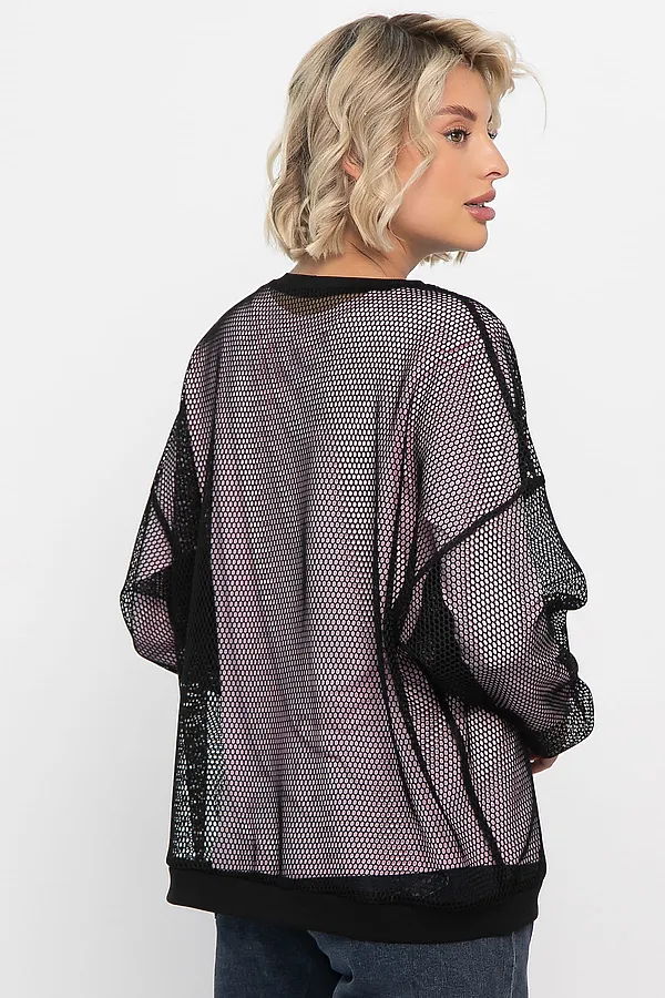 Свитшот LADY TAIGA, черно-розовая - фото 2