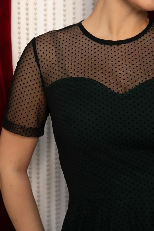 Платье LADY TAIGA, черно-зеленое - фото 2