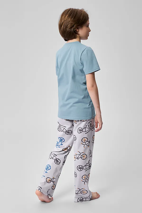 Пижама BOSSA NOVA, серый/серо-голубой - фото 2
