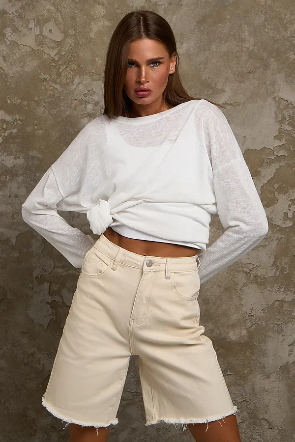 Лонгслив Флам НАТАЛИ, белый - фото 2