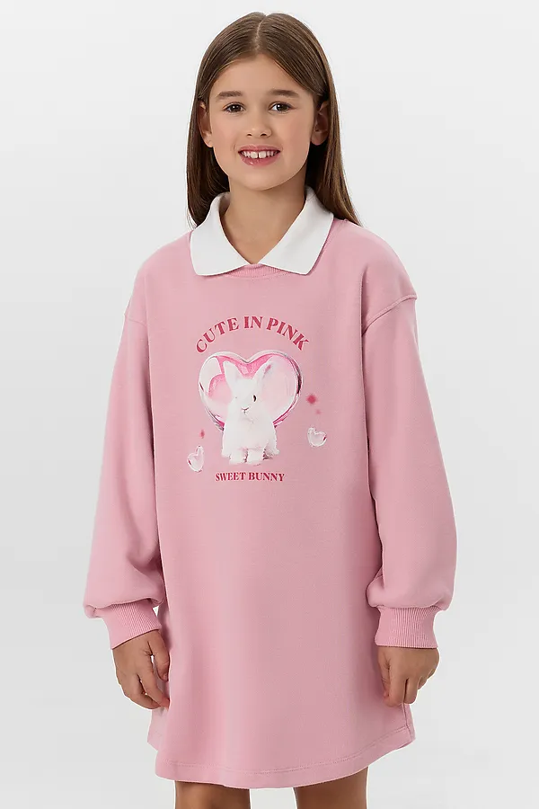 Платье MARK FORMELLE, пыльный розовый +печать1 - фото 2