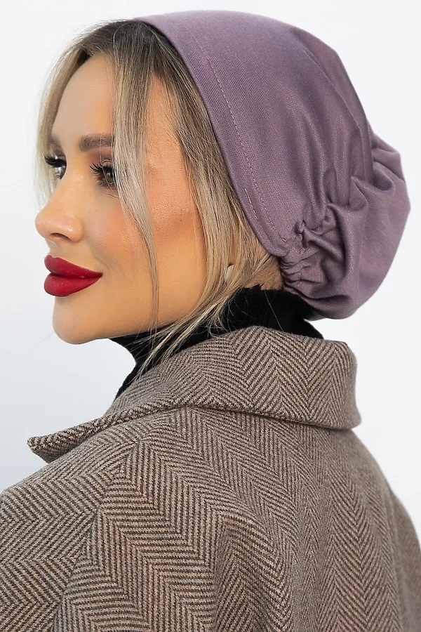 Чалма с резинкой LADY TAIGA, лиловая - фото 2