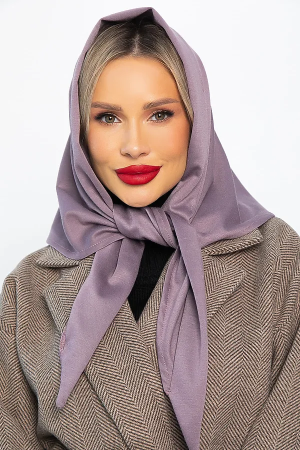 Косынка с отворотом LADY TAIGA, лиловая - фото 2