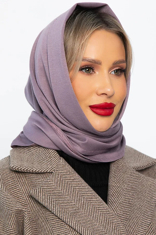 Косынка с отворотом LADY TAIGA, лиловая - фото 2