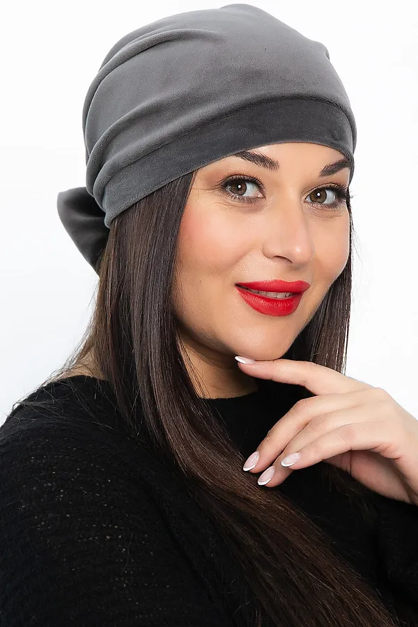 Чалма с бантом LADY TAIGA, серая - фото 2