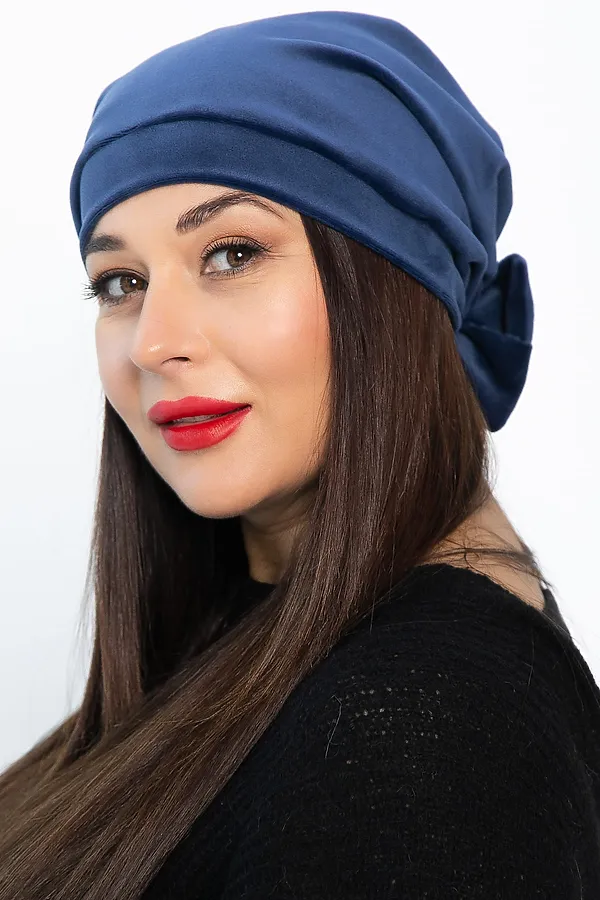 Чалма с бантом LADY TAIGA, синяя - фото 2