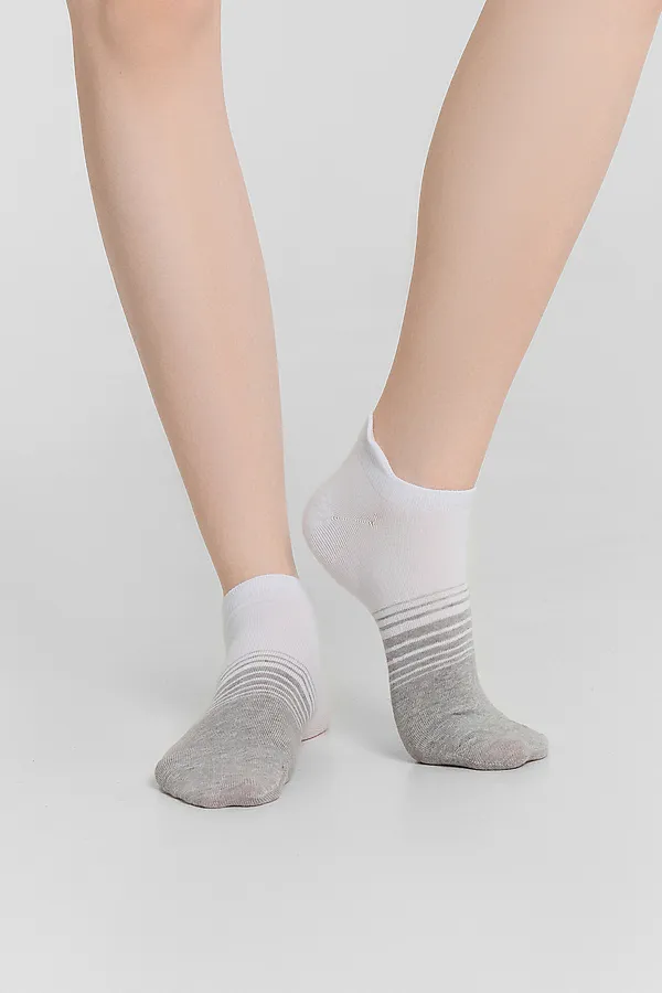 Носки MARK FORMELLE, белый /серый меланж - фото 2