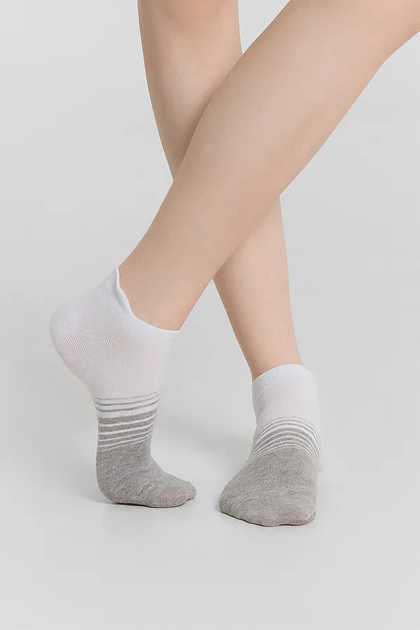 Носки MARK FORMELLE, белый /серый меланж - фото 2