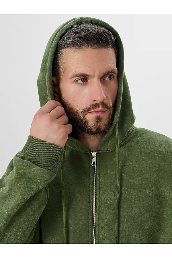 Толстовка MARK FORMELLE, acid wash травяной - фото 2