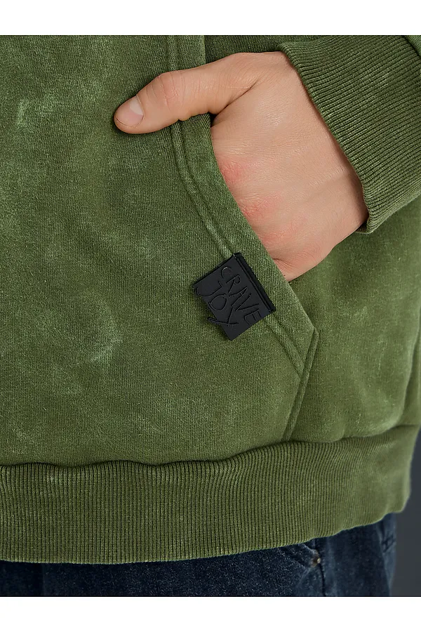 Толстовка MARK FORMELLE, acid wash травяной - фото 2