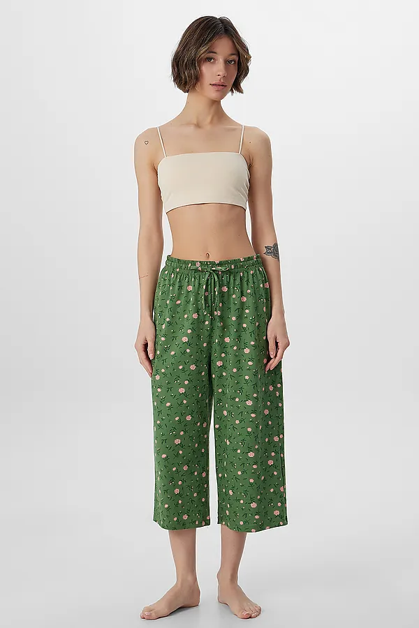 Бриджи MARK FORMELLE, розы на зеленом - фото 2