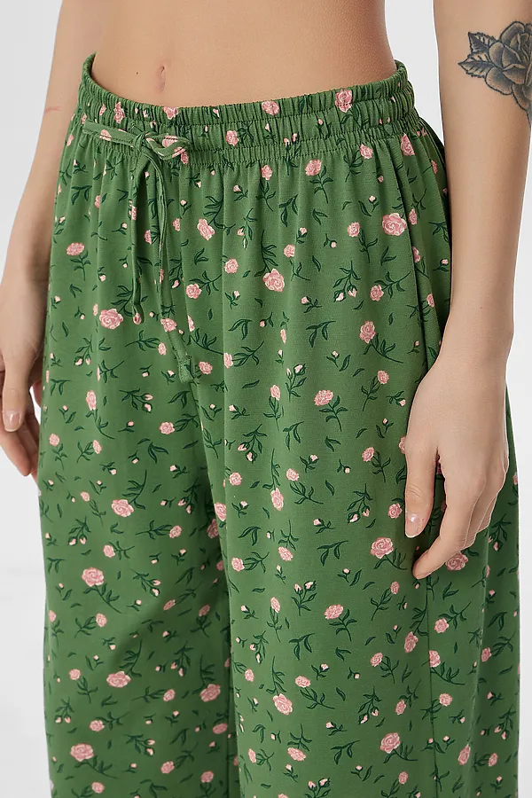 Бриджи MARK FORMELLE, розы на зеленом - фото 2