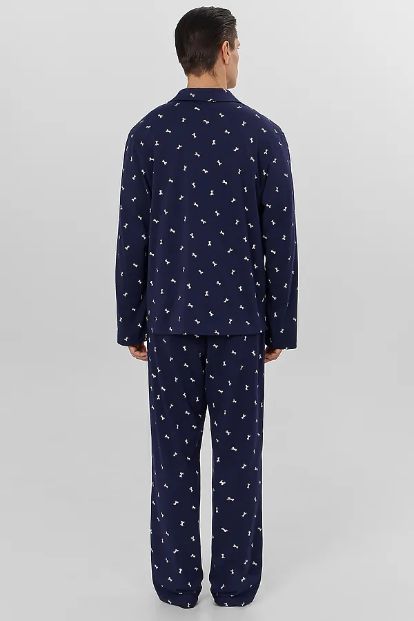 Пижама MARK FORMELLE, белые лошади на т.синем - фото 2
