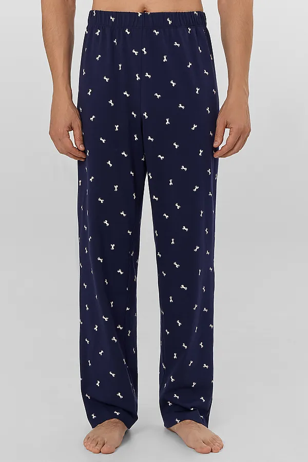 Пижама MARK FORMELLE, белые лошади на т.синем - фото 2