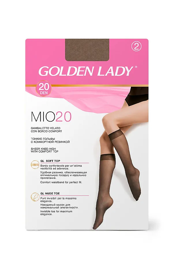 Гольфы, 2 п. GOLDEN LADY, melon (бежевый) - фото 2