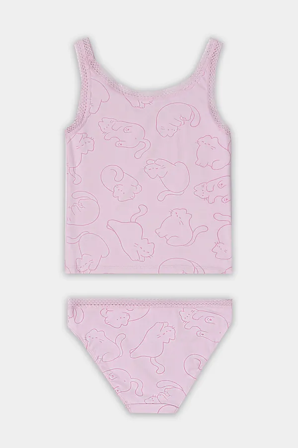 Комплект (Майка+Трусы) MARK FORMELLE, котики на розовом - фото 2